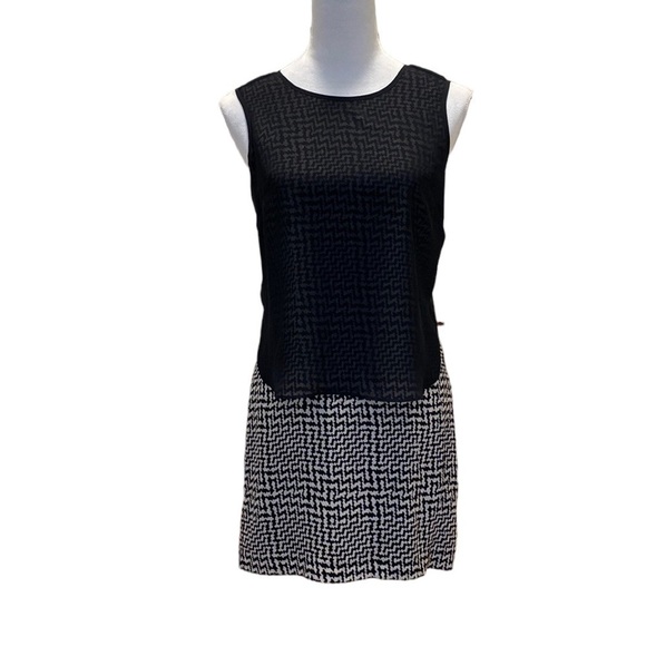 RAG & Bone Black & White Fleet Sleeveless Silk Dress - Picture 1 of 9